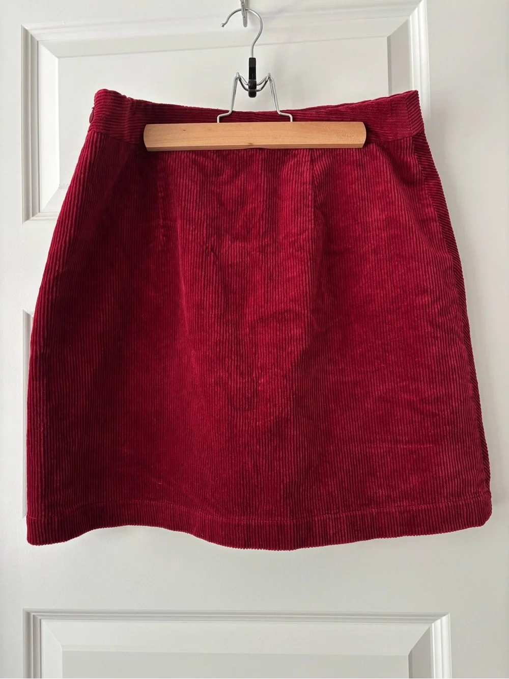 LOFT Corduroy Mini Skirt Deep Red Size 6
